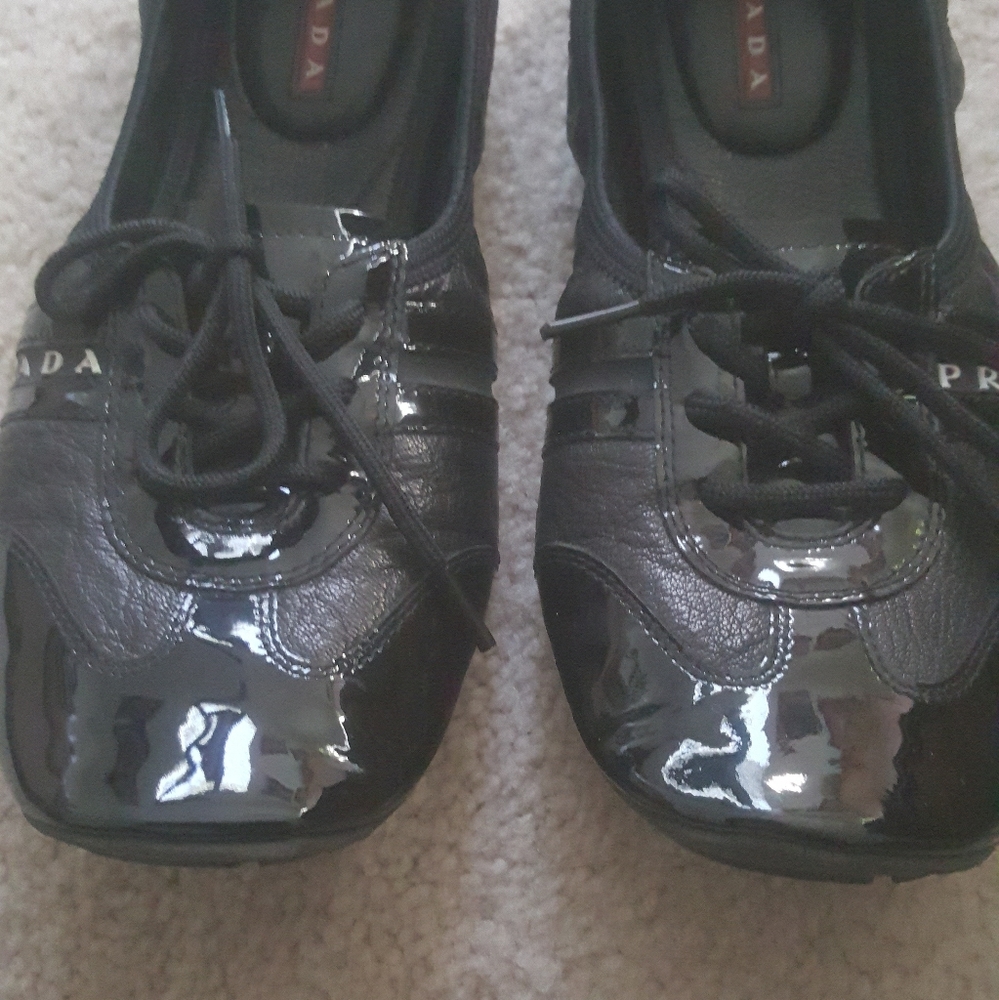 Prada Lace- Up Flats